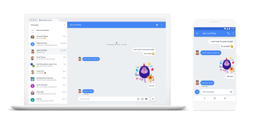 Google запустил сообщения в веб-версии для пользователей Android