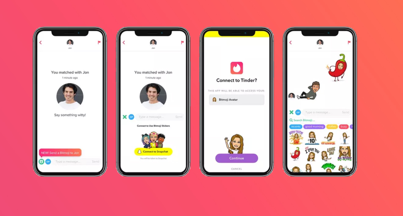 Tinder тестирует битмоджи по причине ограничений на пересылку реальных фото