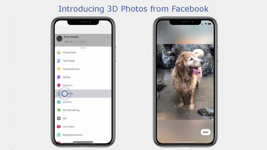 Facebook тестирует создание и публикацию 3D-фото