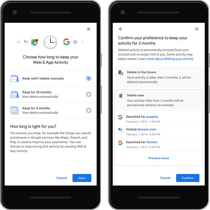 Google позволит автоматически чистить историю поиска, «Карт» и YouTube