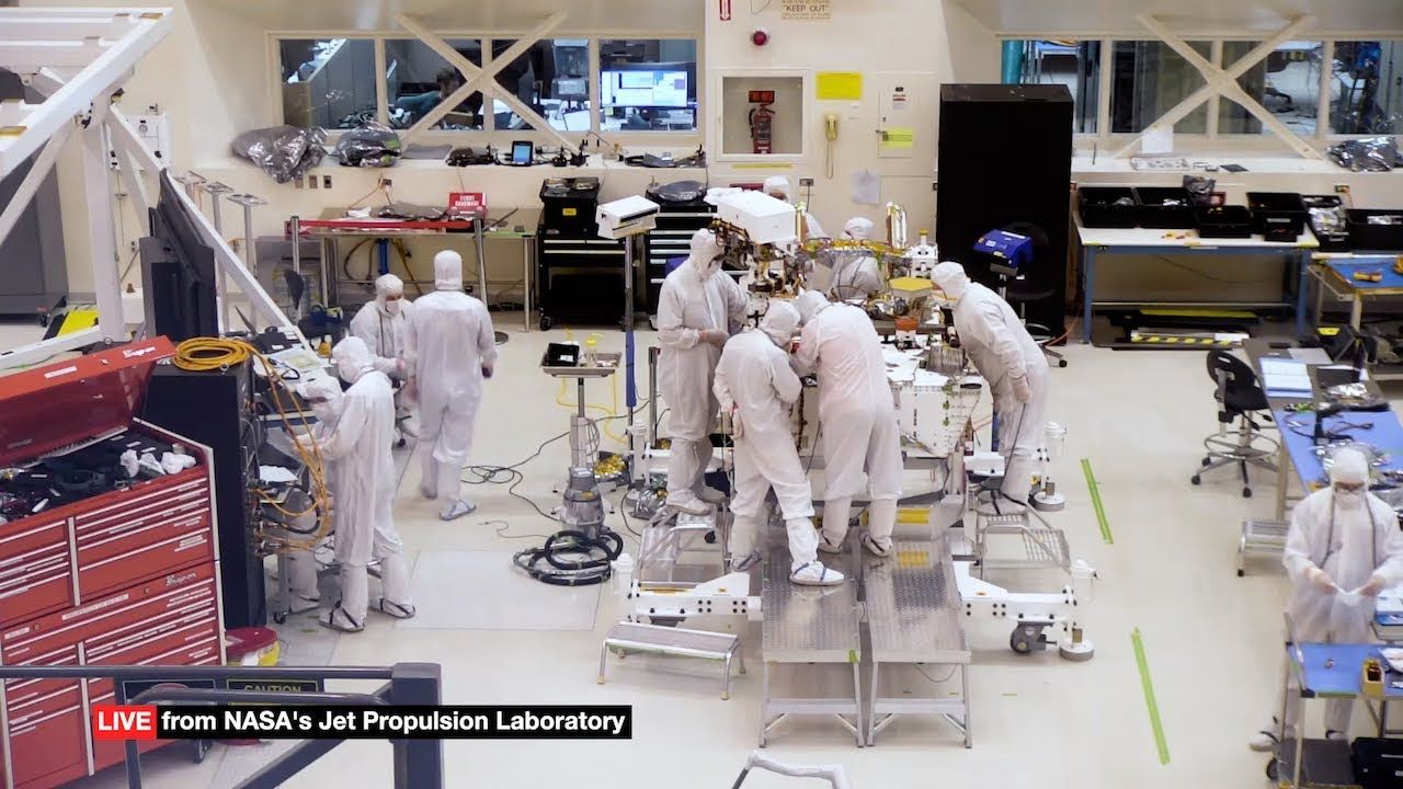 На YouTube запущен прямой эфир
сборки марсохода Mars 2020