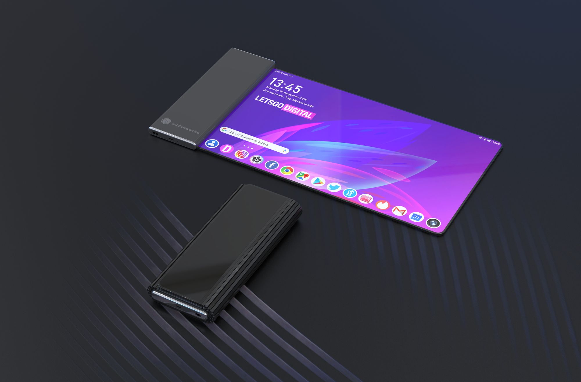 LG создала смартфон с огромным гибким экраном
