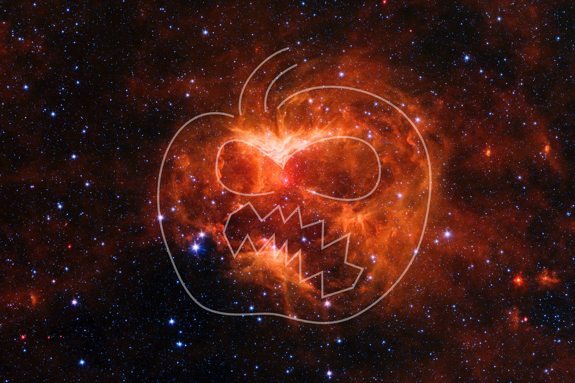NASA сфотографировало туманность, похожую на символ Хэллоуина