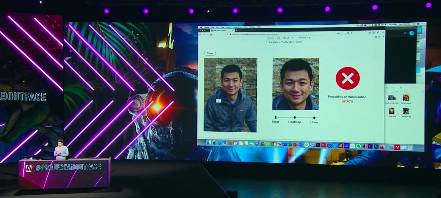 Adobe показала приложение, позволяющее определить, «отфотошоплено» ли лицо