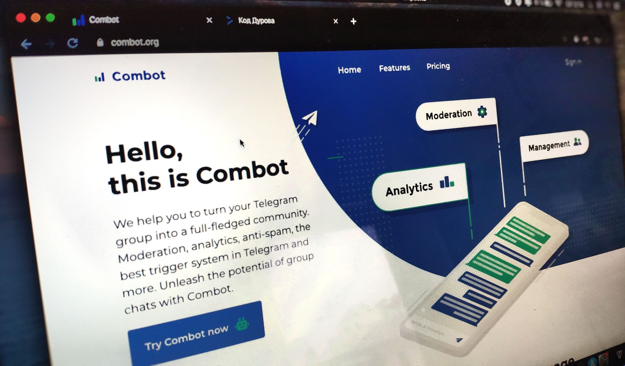 Сервис для аналитики Telegram-чатов Combot попал под блокировку