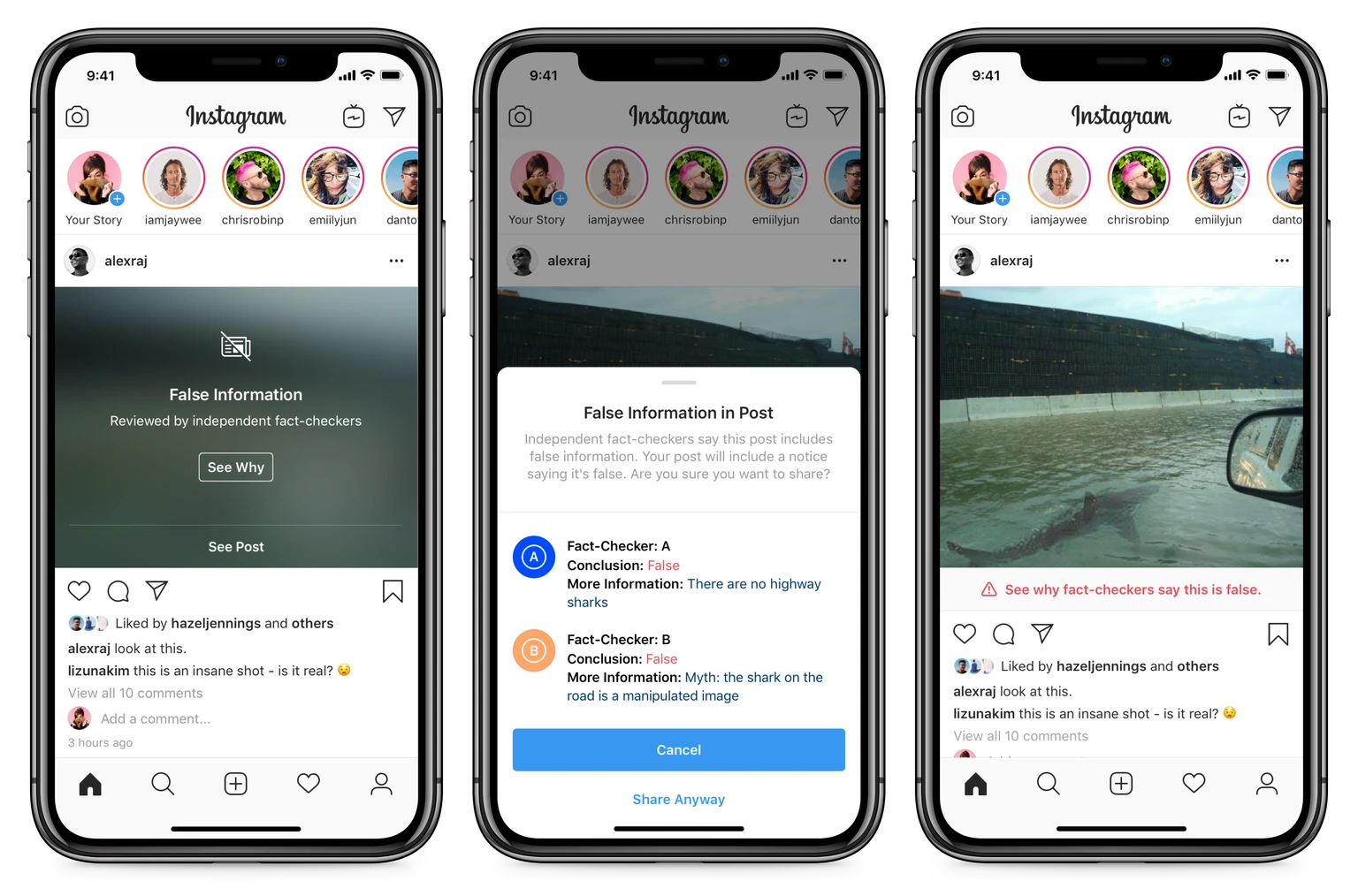 Instagram начал предупреждать о фейковом контенте