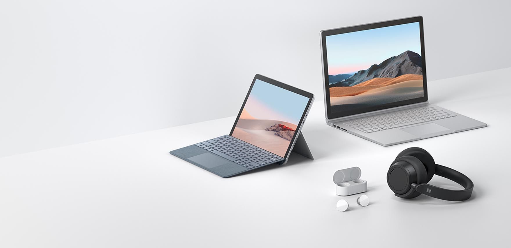 Microsoft представила ноутбук Surface Book 3, планшет Surface Go 2 и беспроводные наушники