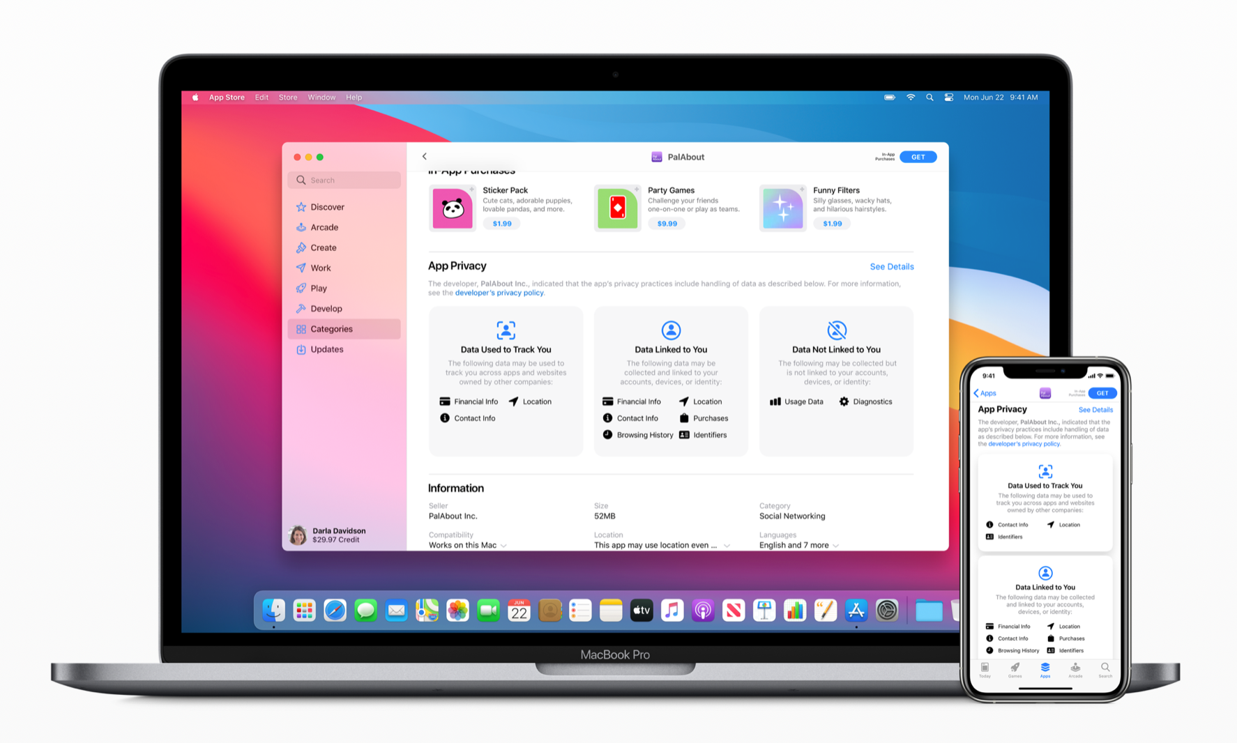 В App Store появился пункт, рассказывающий о данных, которые собирает то или иное приложение