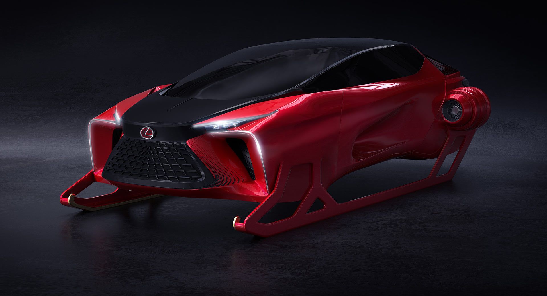 Lexus показала сани Санта-Клауса с реактивными двигателями