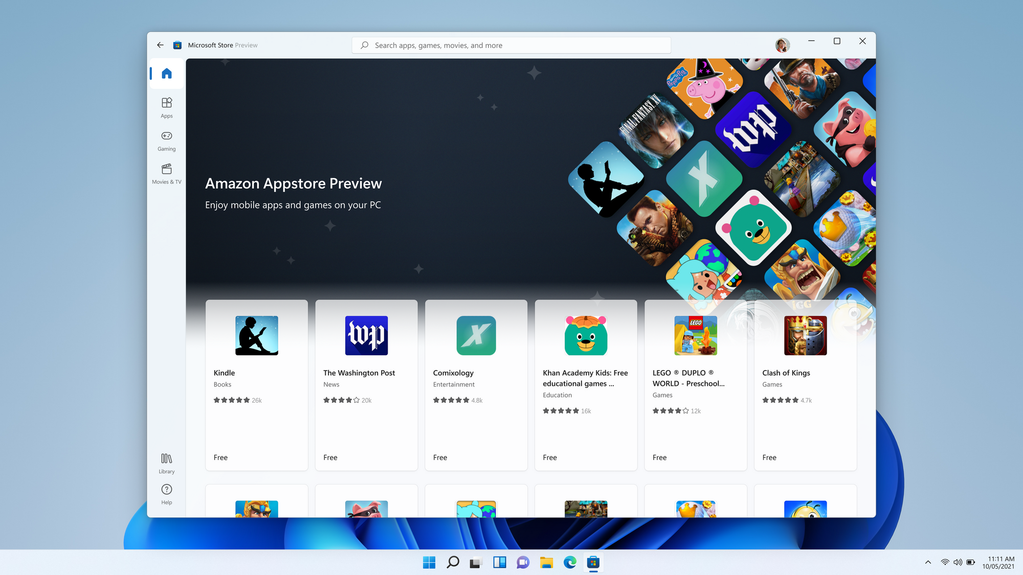 Microsoft представила бета-версию поддержки приложений Android для Windows 11