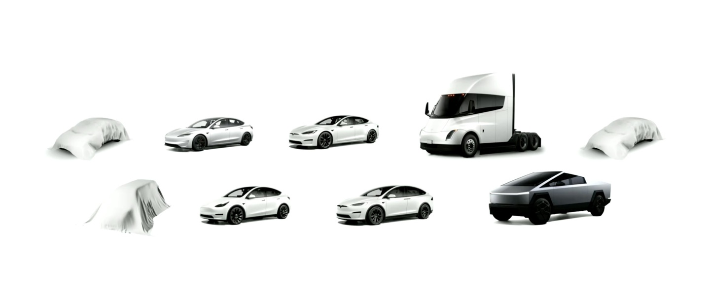 Илон Маск анонсировал три новых авто Tesla
