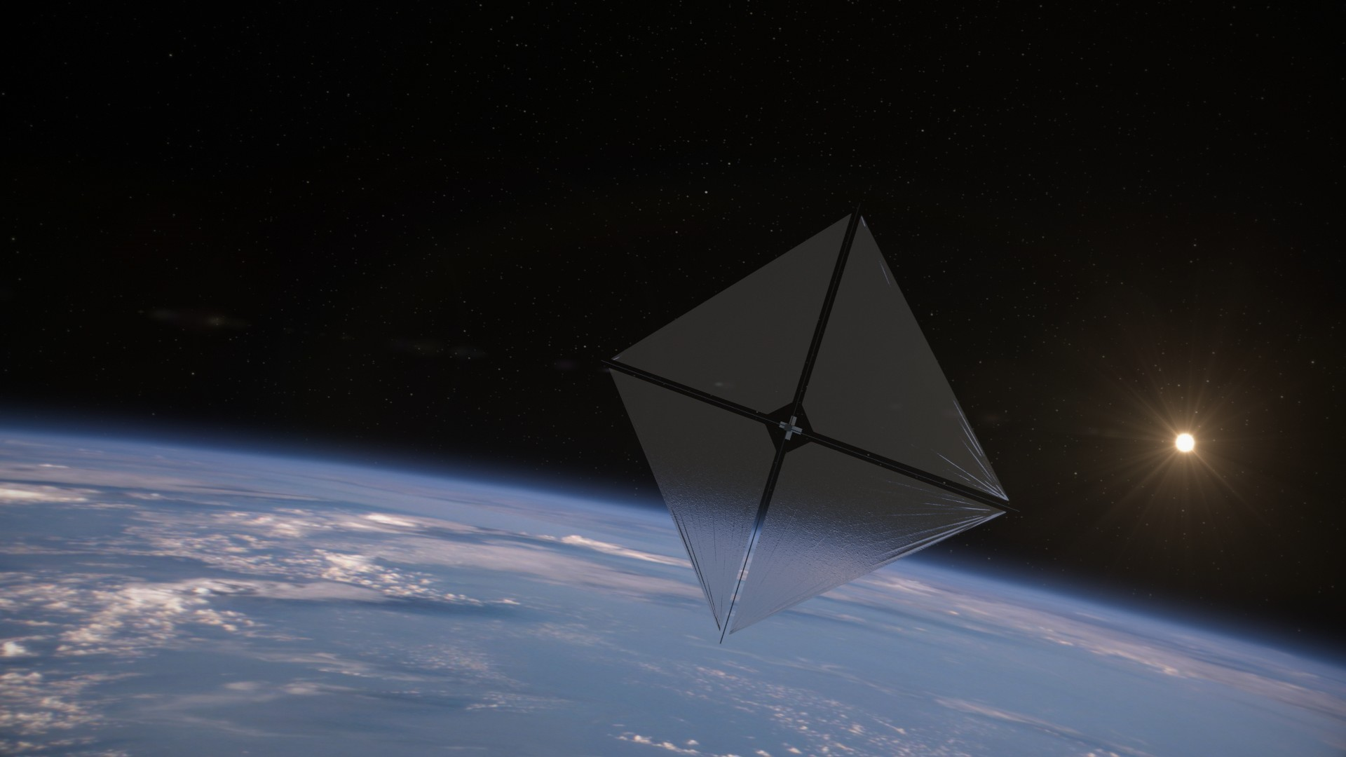 NASA опубликовало первую фотографию гигантского солнечного паруса, развернутого в космосе