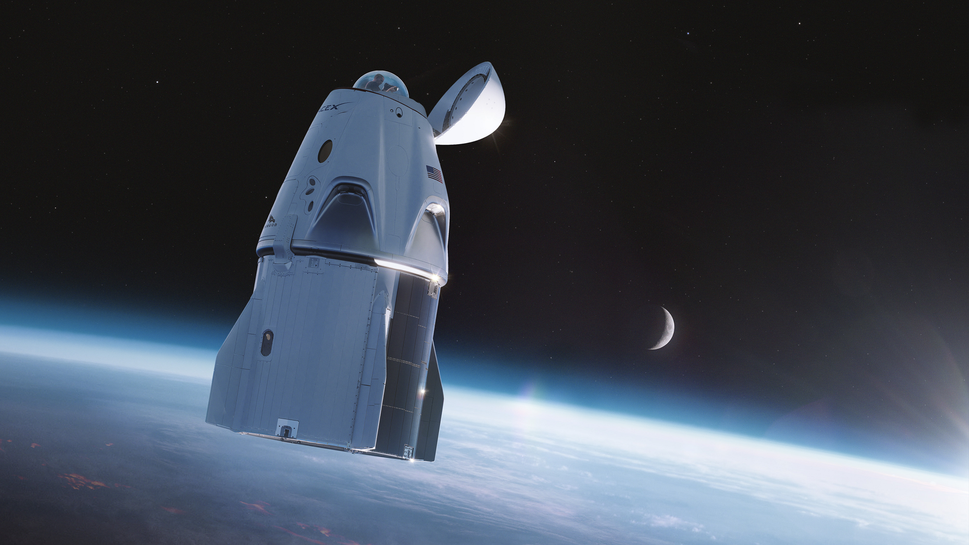 Корабль Crew Dragon с российским космонавтом на борту пристыковался к МКС