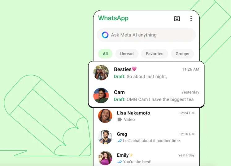 WhatsApp начал сохранять черновики сообщений