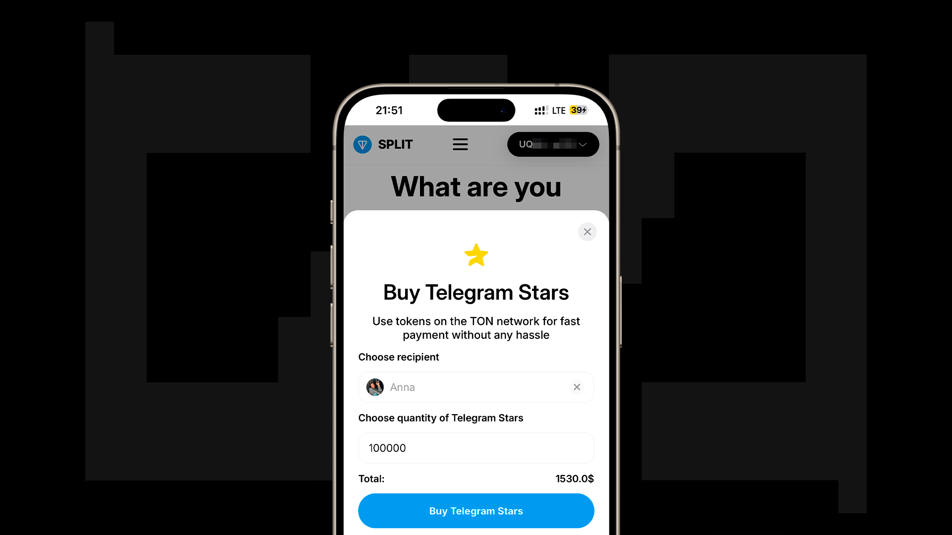 Как купить Telegram Stars и подписку Premium за TON без KYC?
