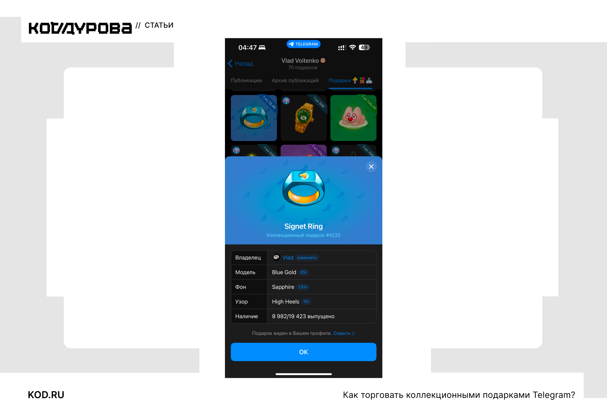 ΠΠΎΠ»Π»Π΅ΠΊΡΠΈΠΎΠ½Π½ΡΠ΅ ΠΏΠΎΠ΄Π°ΡΠΊΠΈ Telegram