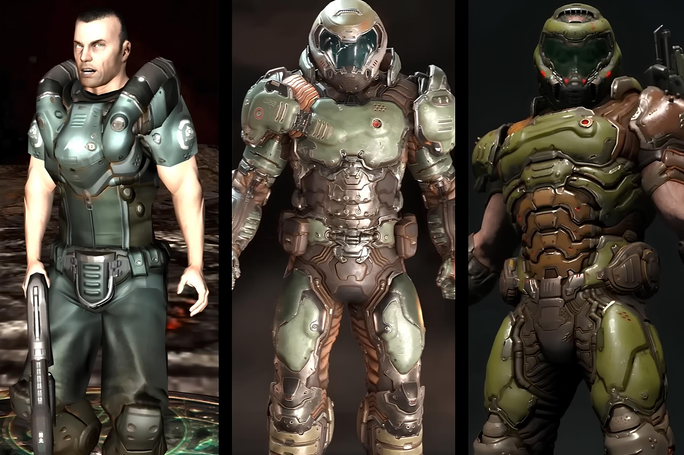 Фото: сравнение монстров из DOOM: The Dark Ages и прошлых частей DOOM