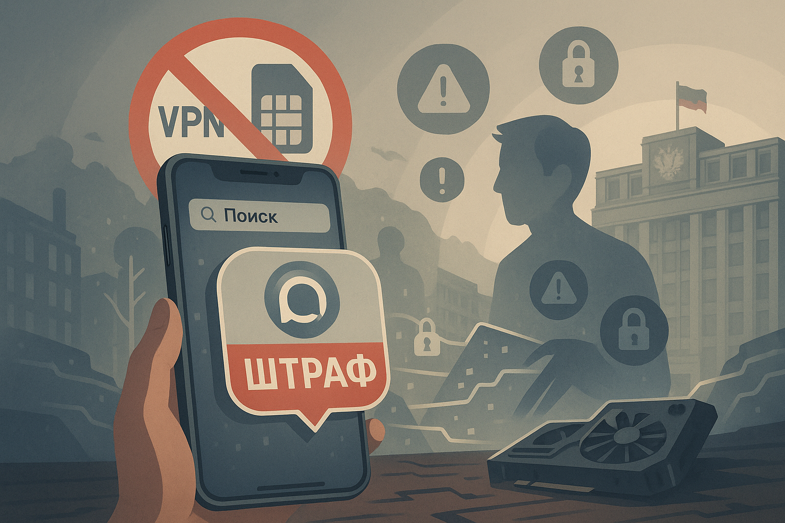 Госдума одобрила штрафы за поиск экстремистских материалов, рекламу VPN и передачу номеров