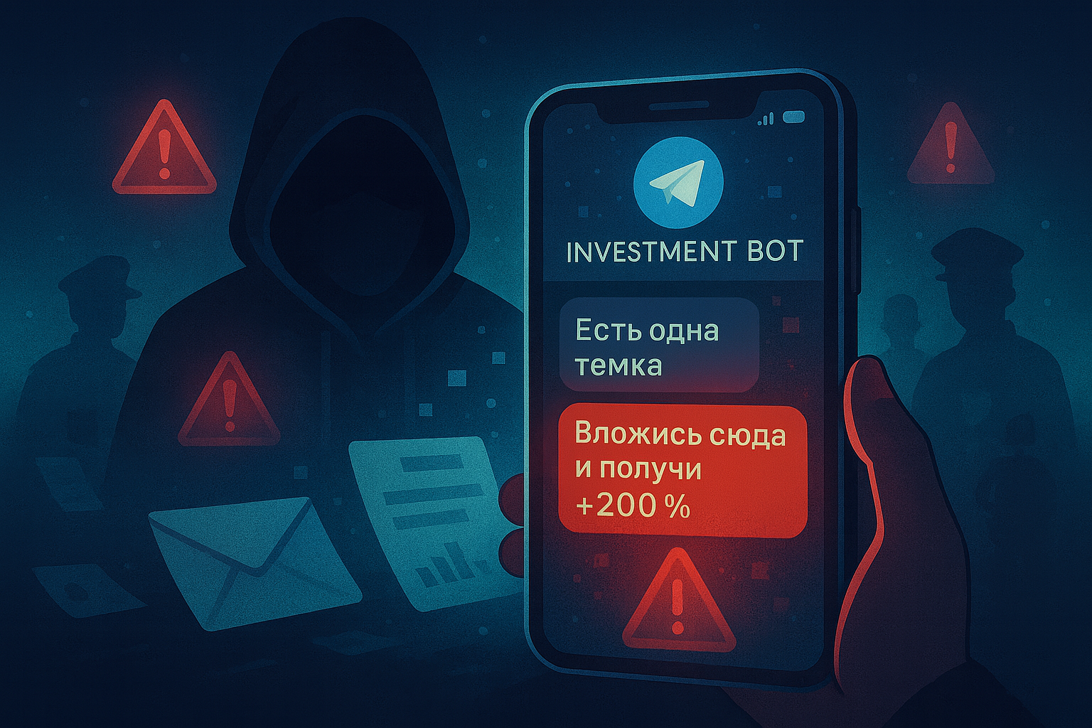 МВД предупредило о новых схемах мошенничества через Telegram-ботов для инвестиций