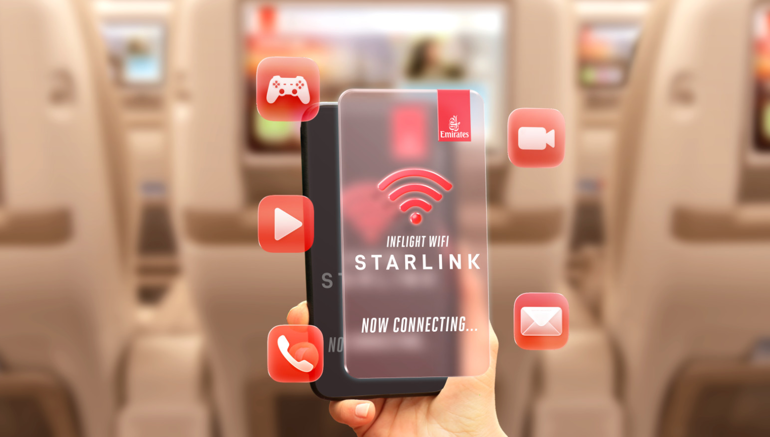 Каждому пассажиру Emirates во время полёта будет доступен интернет Starlink