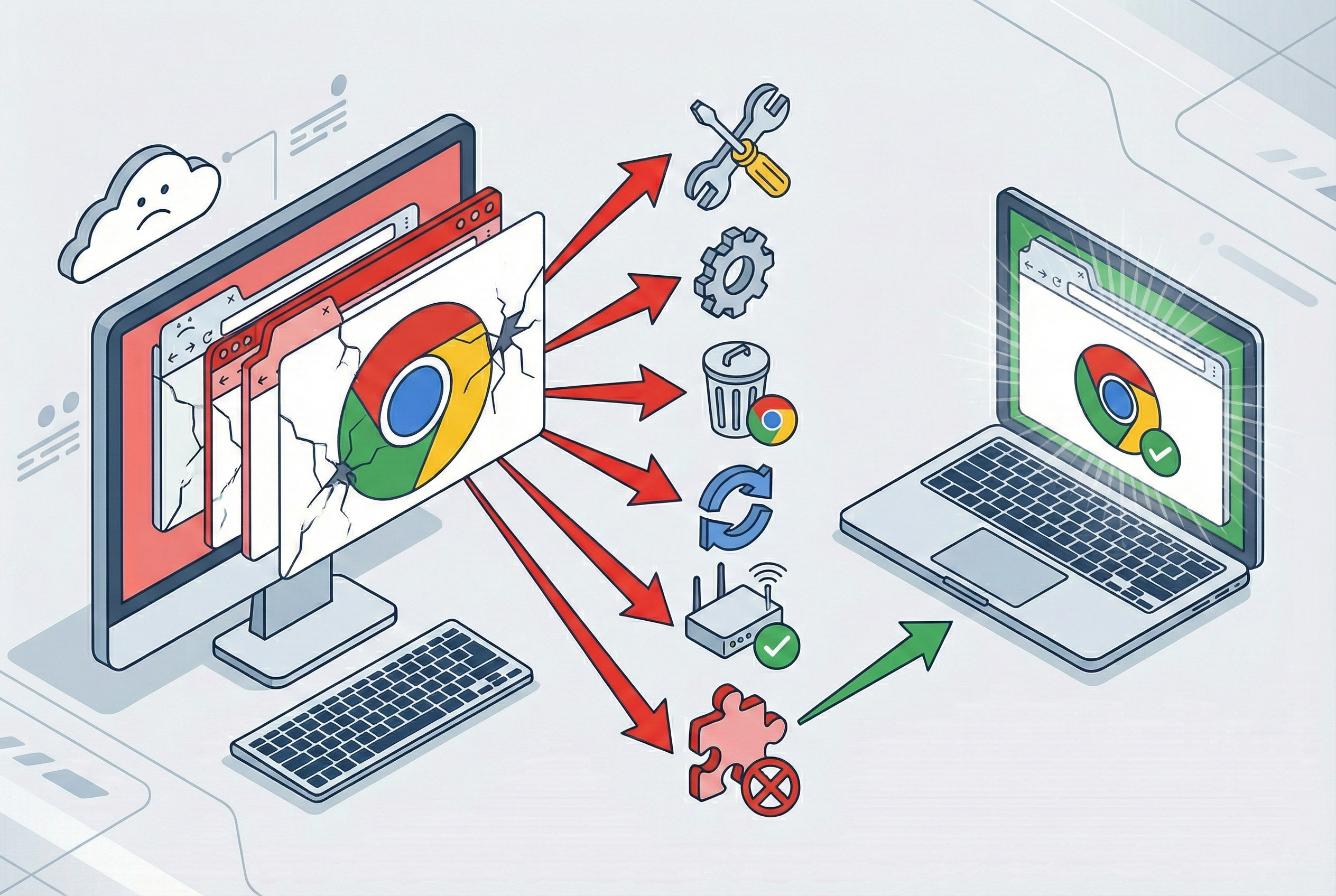 Почему не работает Google Chrome: пошаговое решение проблем