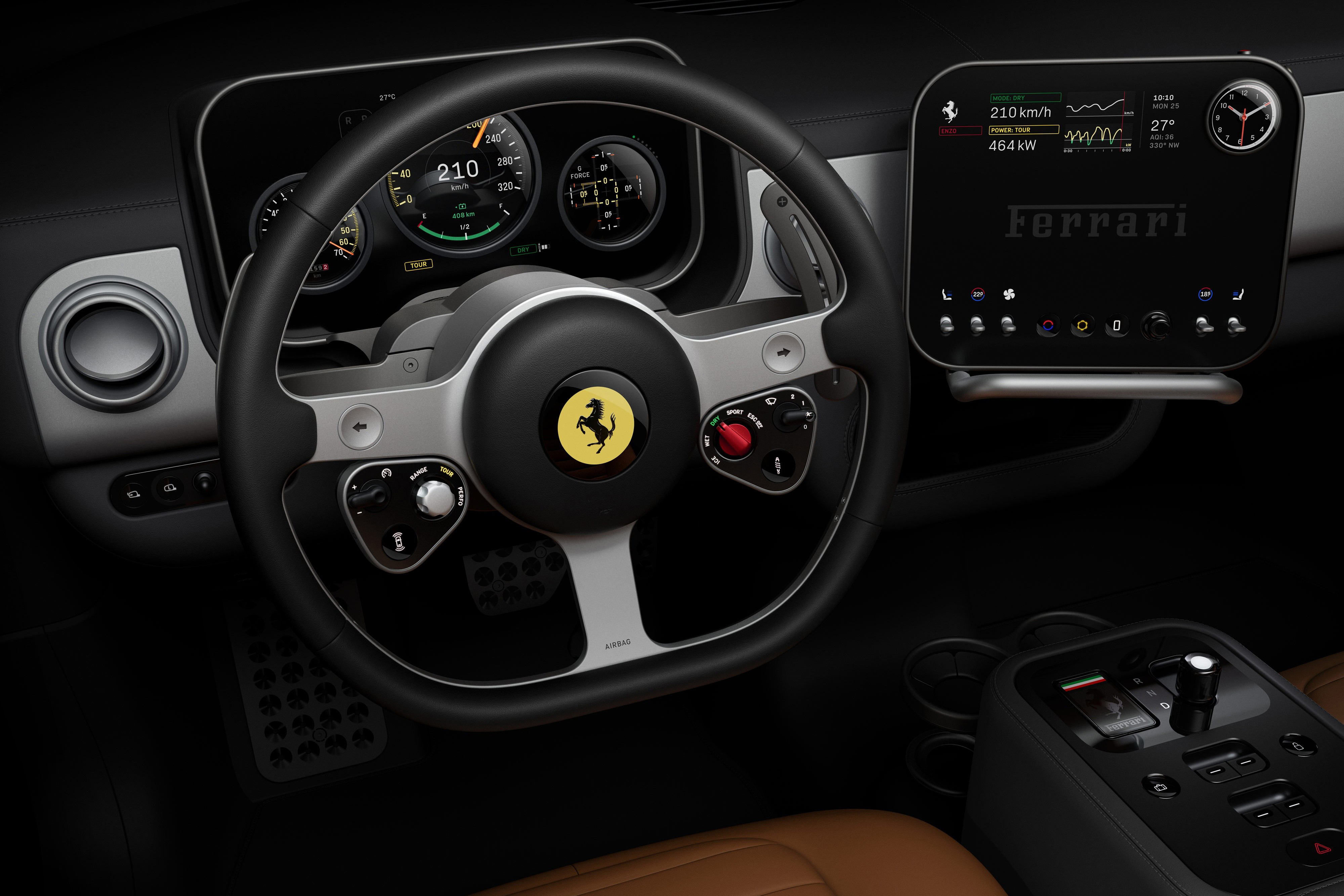 Ferrari представила интерьер первого электрокара Luce с дизайном от Джони Айва