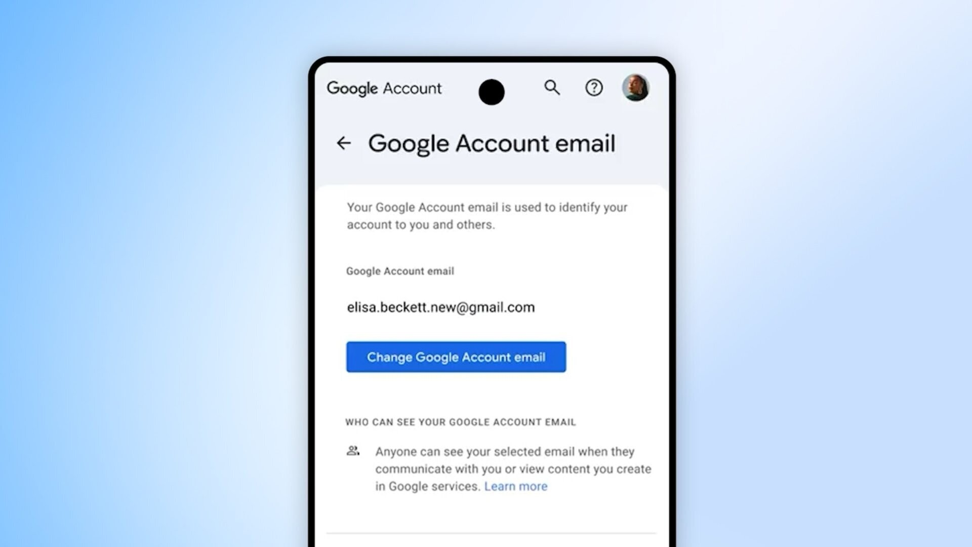 Google разрешила менять адрес электронной почты с доменом @gmail.com