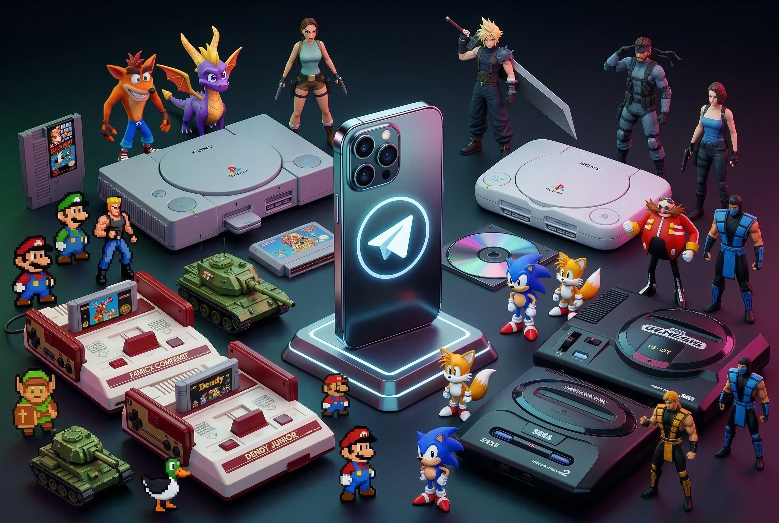 Как прямо в Telegram играть в игры с Dendy, Sega и даже PlayStation 1