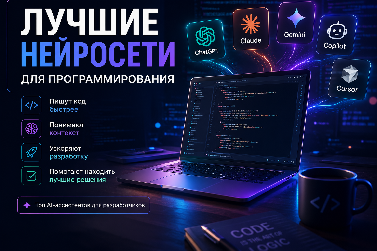 Лучшие нейросети для программирования: ТОП-14 ИИ для написания кода 2026 года