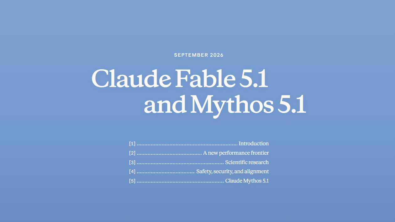 Anthropic представила Claude Fable 5.1 и Mythos 5.1: дешевле, с приватностью и мягче фильтрами