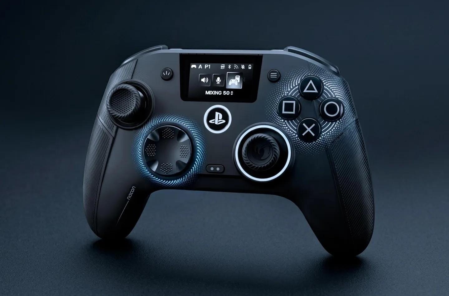 Для PS5 представили необычный геймпад с экраном и настройкой стиков